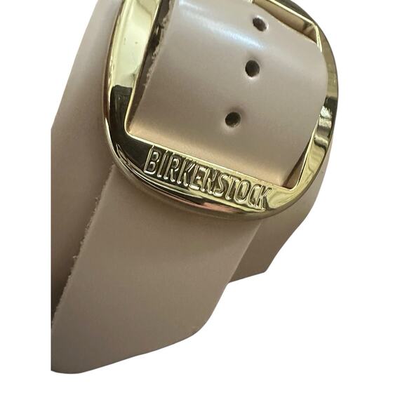 Birkenstock Gizeh Big Buckle Natural Leather Patent High Shine Light Beige EU 37 - Picture 4 of 11